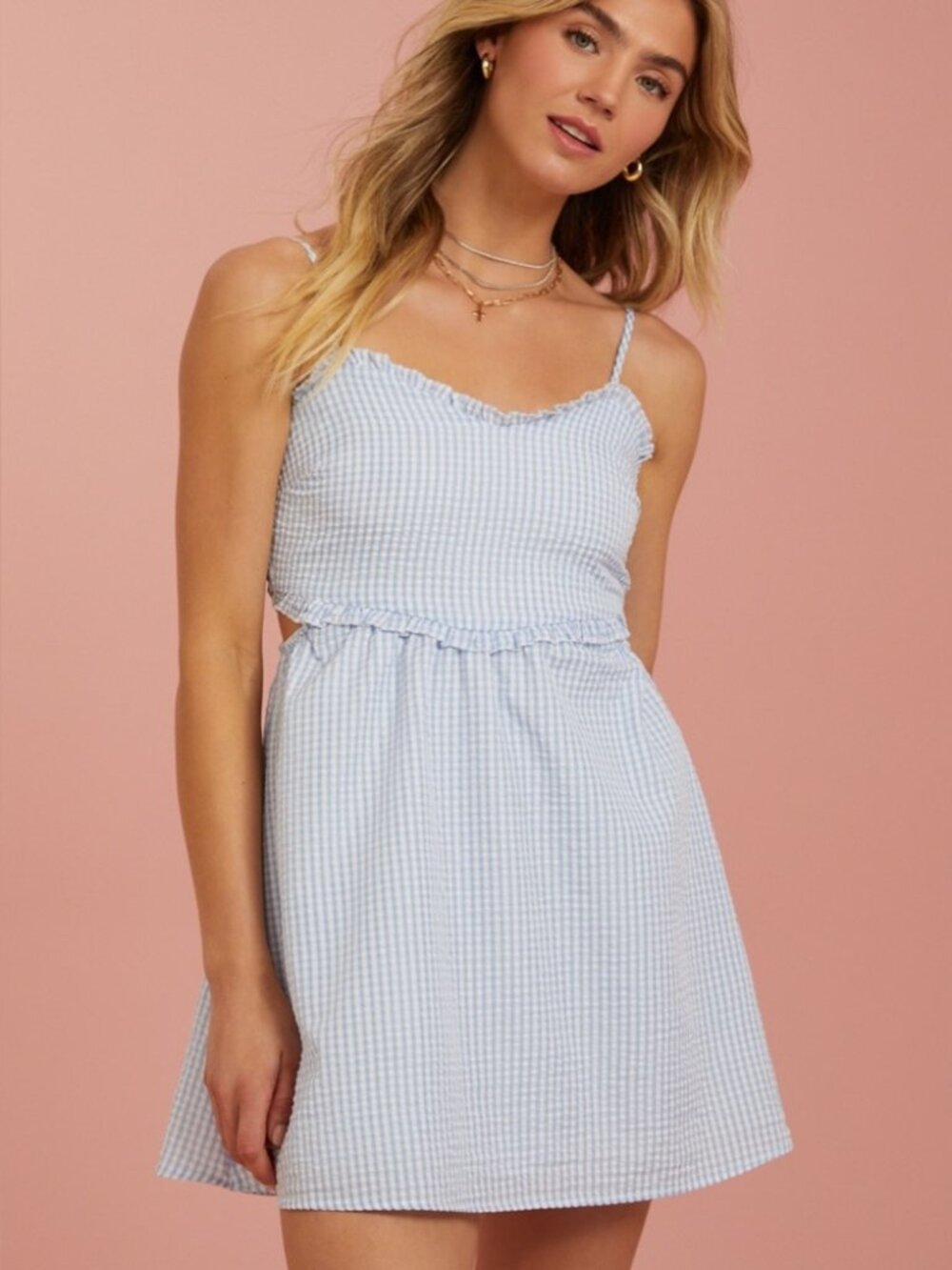 Altar'd State Olivia Gingham Dress size S